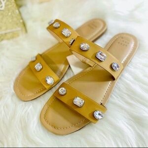 Women's A New Day Shoes A New Day Brit Two Band Embellished Sandals size 7